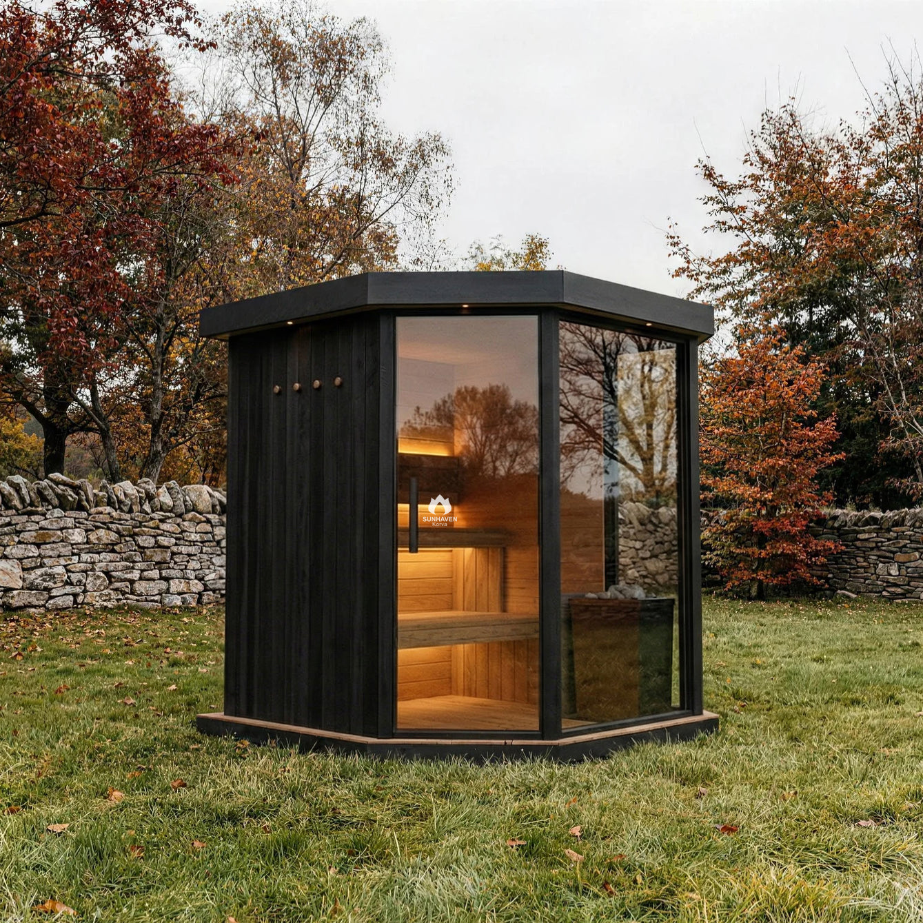 Korva Outdoor Sauna for 2–3 People | Red Cedar, Modern Design